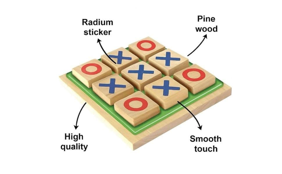 Wooden Tic-Tac-Toe
